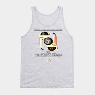 Miracles Do Happen Retro Hockey Tee Shirt Tank Top